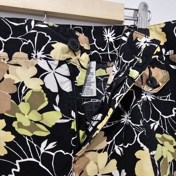 Vintage - White Stag - Skirt Above Knee Floral Pattern - Size 14 - Black Yellow - Picture 5 of 7